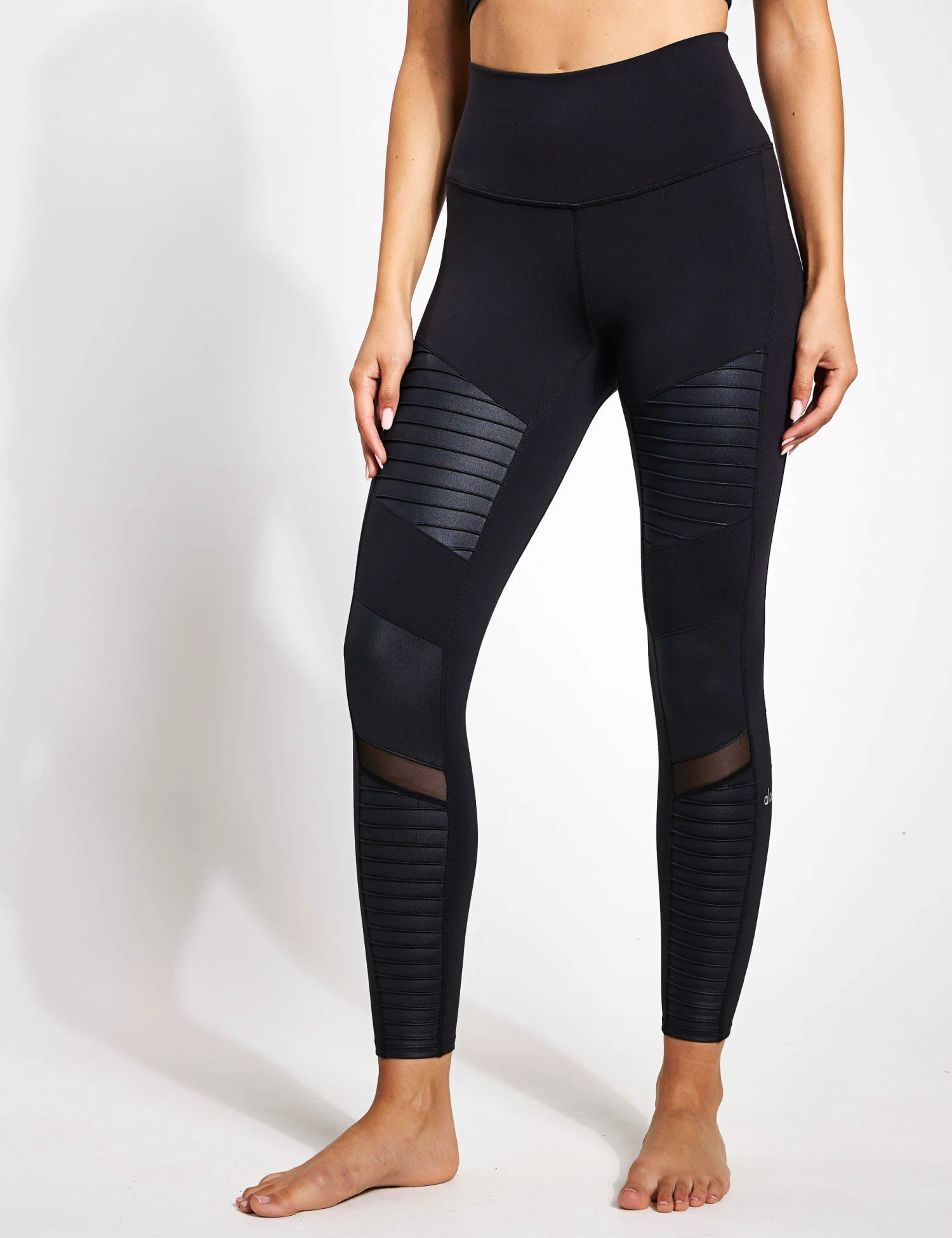 7/8 High Waisted Moto Legging - Black/Glossy 3 7/8 High Waisted Moto Legging - Black/Glossy