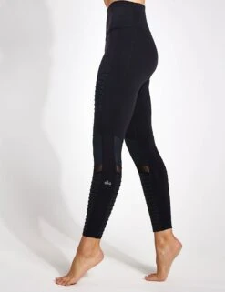 Sportswear Store -Sportswear Store ALO 7 8 High Waisted Moto Legging ZSF613 Black Glossy 0013