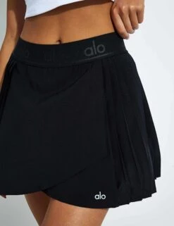 Aces Tennis Skort - Black -Sportswear Store Alo Yoga ACES TENNIS SKIRT W6235R BLACK 0012