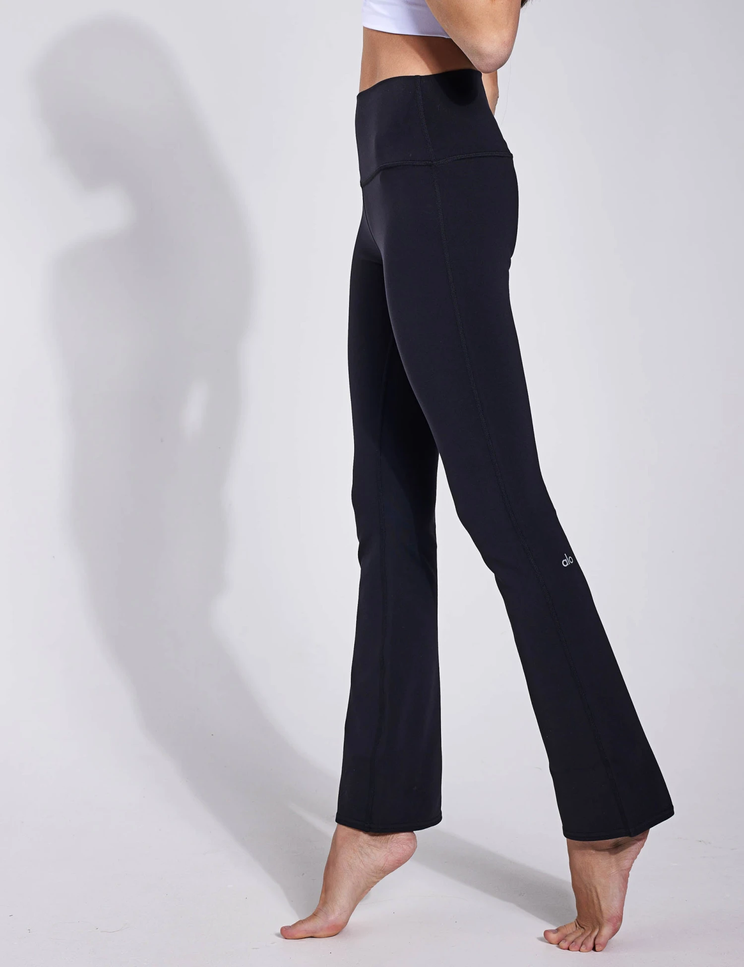 Airbrush High Waisted 7/8 Bootcut Legging - Black 3 Airbrush High Waisted 7/8 Bootcut Legging - Black