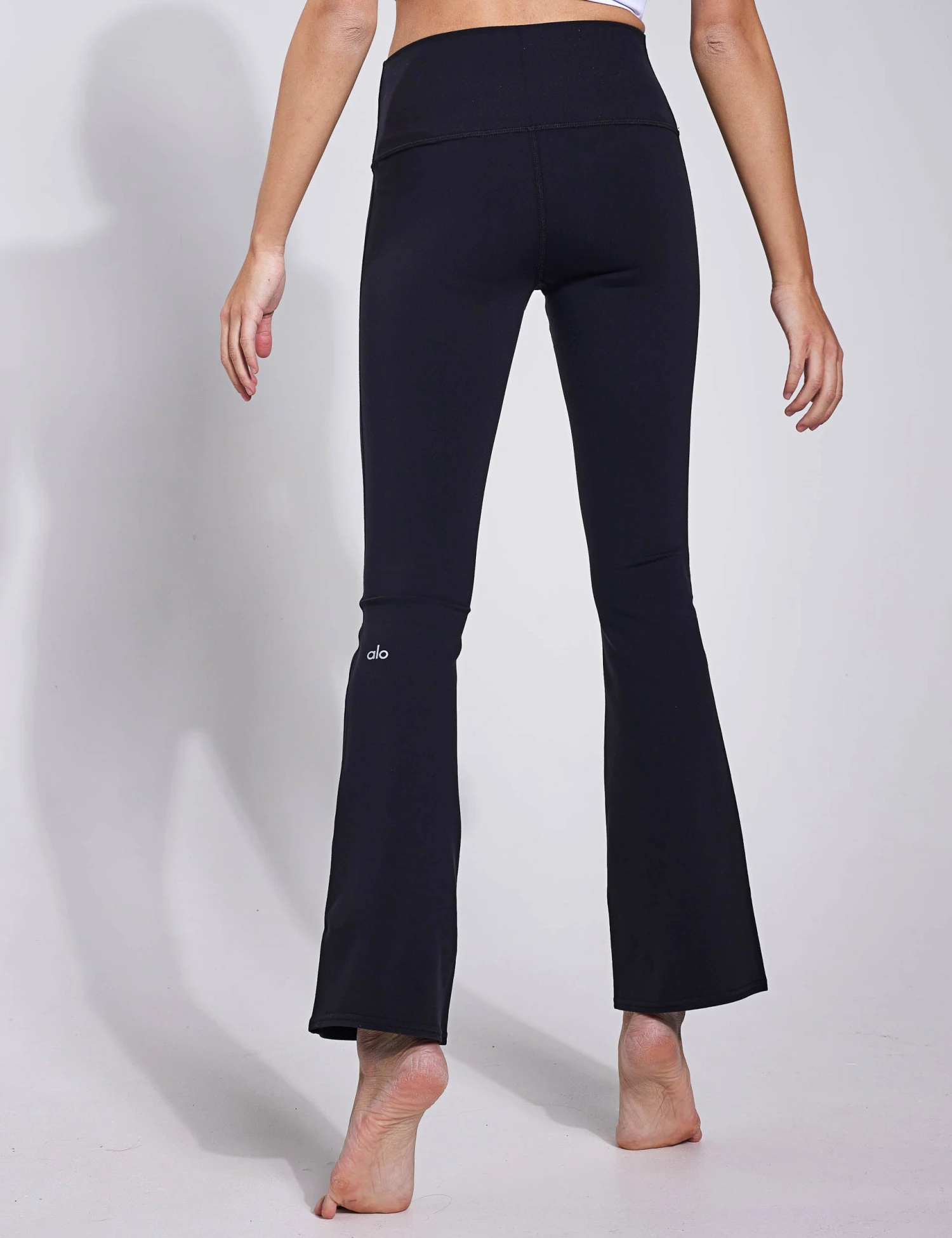 Airbrush High Waisted 7/8 Bootcut Legging - Black 4 Airbrush High Waisted 7/8 Bootcut Legging - Black - Image 2