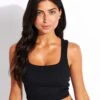 Alosoft Ribbed Chic Bra Tank - Black -Sportswear Store Alo Yoga ALOSOFT RIBBED CHIC BRA TANK W9361R BLACK 0008 a03bcc65 7725 4add a6a9 f28baf85e1aa