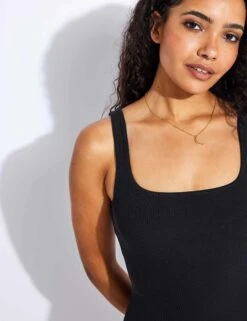 Ribbed Minimalist Tank - Black -Sportswear Store Alo Yoga CF RIBBED MINIMALIST TANK W9291R Black 0019