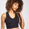 Goddess Ribbed Cropped Racerback Tank - Black 2 Goddess Ribbed Cropped Racerback Tank - Black -Sportswear Store Alo Yoga GODDESS RIBBED CROPPED RACERBACK TANK W9565R BLACK 0006