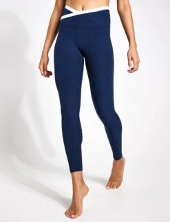 Beyond Yoga Spacedye Outlines High Waisted Midi Legging - Nocturnal Navy/Cloud White