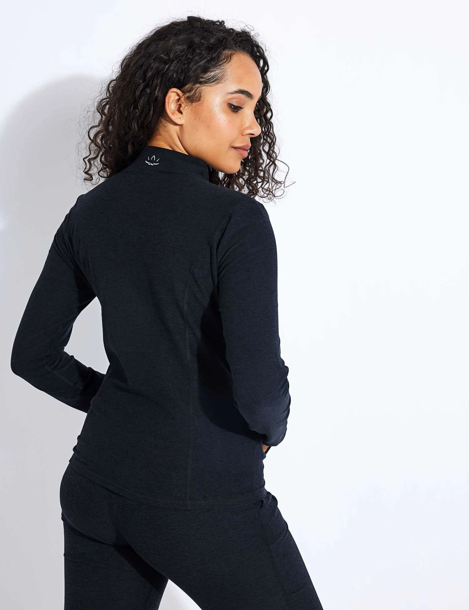 Beyond Yoga Spacedye On The Go Mock Neck Jacket - Darkest Night 4 Beyond Yoga Spacedye On The Go Mock Neck Jacket - Darkest Night - Image 2