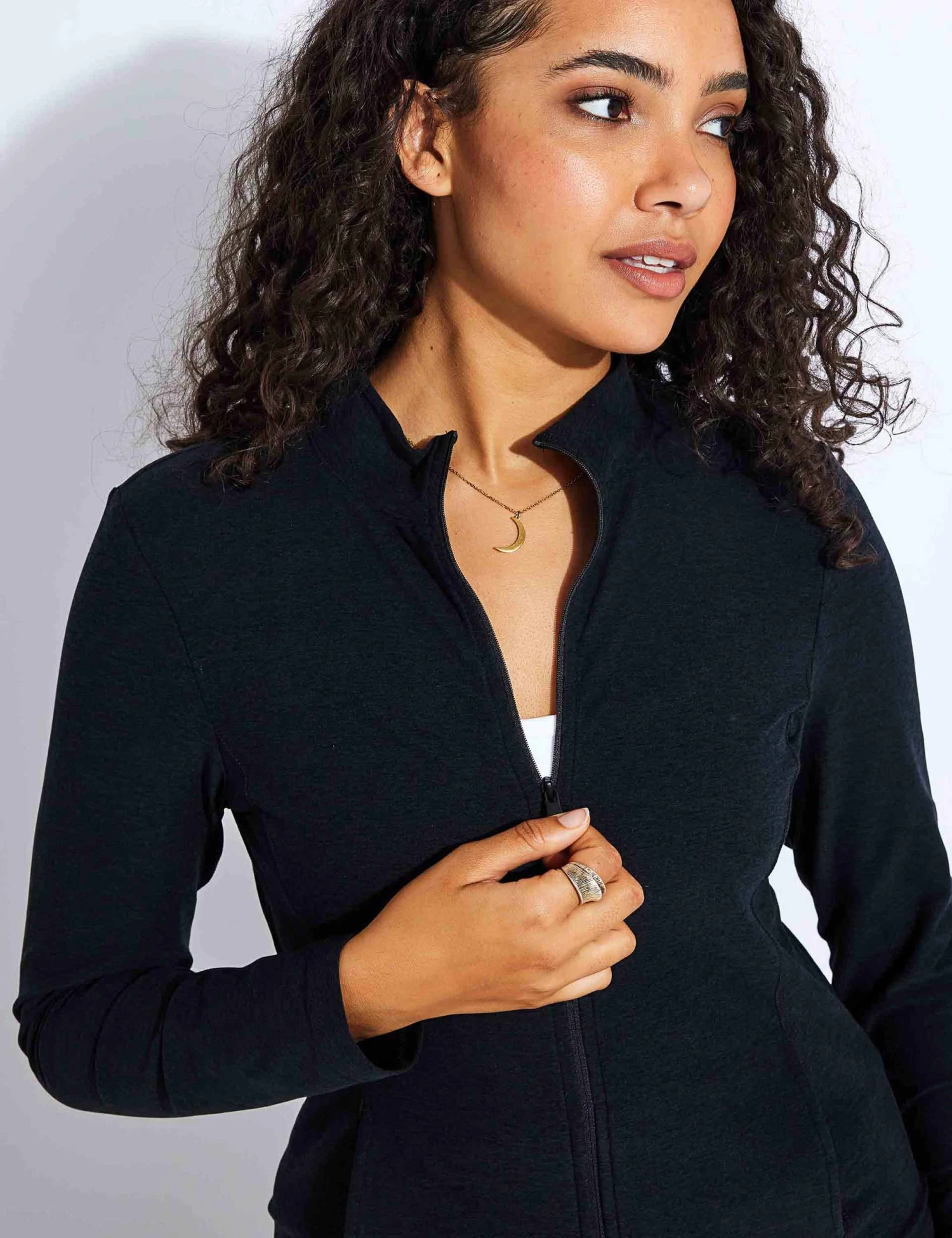 Beyond Yoga Spacedye On The Go Mock Neck Jacket - Darkest Night 3 Beyond Yoga Spacedye On The Go Mock Neck Jacket - Darkest Night