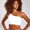 Girlfriend Collective Bianca One Shoulder Bra - Ivory -Sportswear Store GIRLFRIEND BIANCA BRA ONE SHOULDER 1014 SW IVORY 0004 29ffb37c 79a7 4469 aeb9 7a24128d1dea