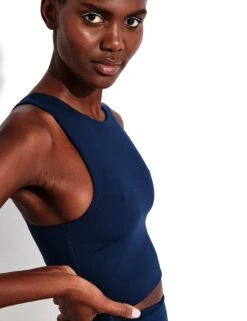 Girlfriend Collective Dylan Bra - Midnight -Sportswear Store Girlfriend Collective GC DYLAN CROP BRA 54794 1017 TC MIDNIGHT 0026