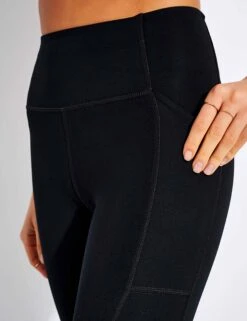 Girlfriend Collective High Waisted Pocket Legging - Black -Sportswear Store Girlfriend POCKET LEGGING HIGH RISE Long 4016 JB BLACK 0020