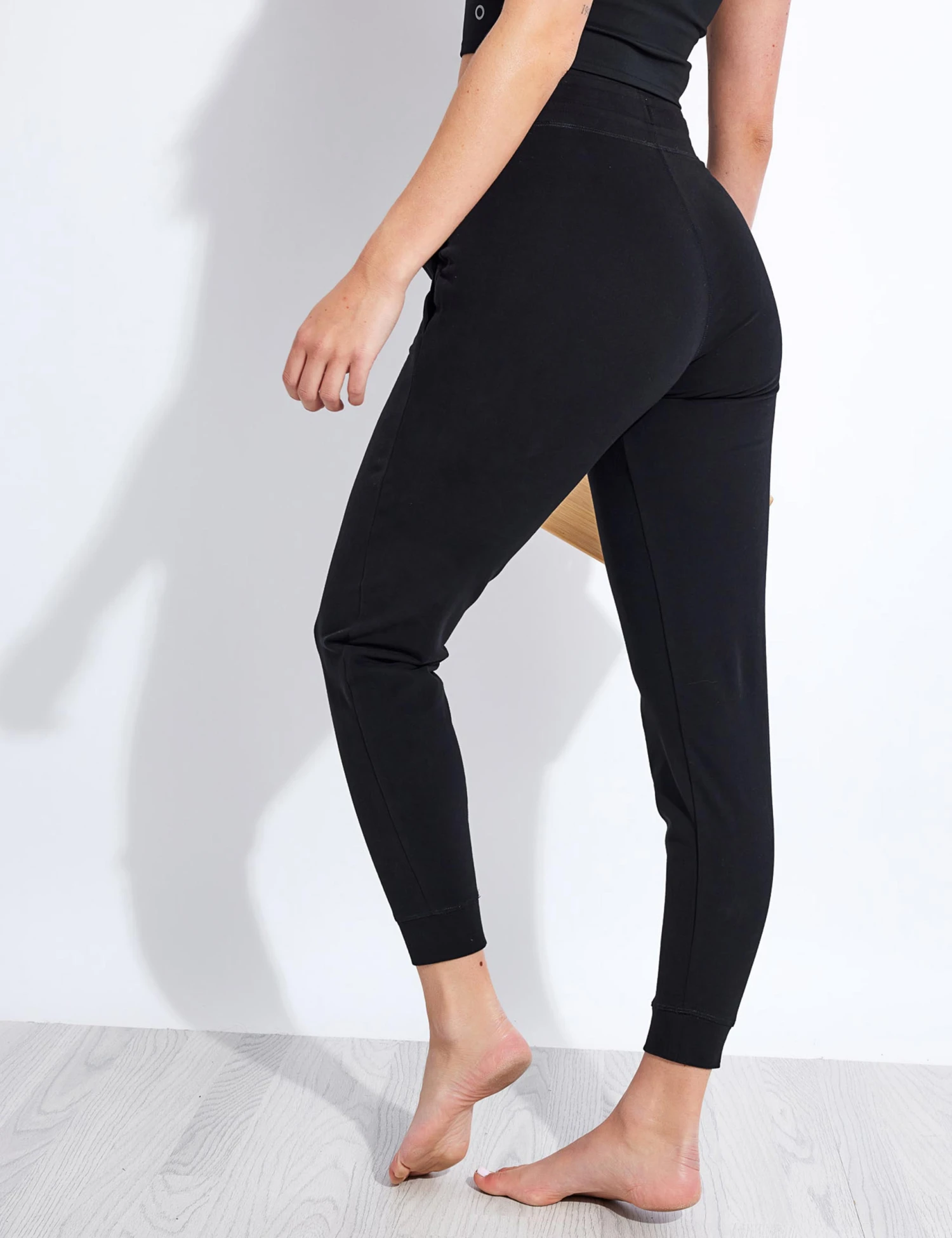 Cotton Rich Cuffed Joggers - Black 5 Cotton Rich Cuffed Joggers - Black - Image 3