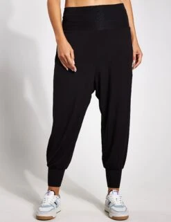 High Waisted Hareem Yoga Joggers - Black -Sportswear Store Goodmove Harem Pant T51 6084A BLACK 0005 53c29136 de9c 4a0d 85e8 e47c92401d43