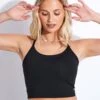 Scoop Neck Cross Back Strappy Crop Top - Black -Sportswear Store Goodmove Scoop Neck Cross Back Strappy Crop Top T515307 Black 0033 98b4401c 6116 40a7 a537 ea6264c9fb10