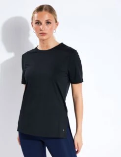 Scoop Neck Mesh Back T-shirt - Black -Sportswear Store Goodmove Scoop Neck Mesh Back T Shirt T515177 Black 0011 e03d1e94 5712 420b 94bc 9f9c87bbbcf2