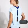 Scoop Neck Twist Back Yoga T-Shirt - Powder Blue 2 Scoop Neck Twist Back Yoga T-Shirt - Powder Blue -Sportswear Store Goodmove Yoga Cross Back Tee T51 5767 PB POWDER BLUE 0015