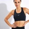 Nike Dri-FIT Swoosh Sports Bra - Black/White 1 Nike Dri-FIT Swoosh Sports Bra - Black/White -Sportswear Store Nike NIKE DRI FIT SWOOSH 1 PIECE PADDED BRA BV3636 010 BLACK WHITE 0004