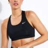 Nike Dri-FIT Swoosh Sports Bra - Black/White