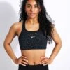 Nike Dri-FIT Swoosh Printed Sports Bra - Dark Smoke Grey/Black/White -Sportswear Store Nike W NIKE DRI FIT SWOOSH PRINTED SPORTS BRA DM0633 070 DARK SMOKE GREY BLACK WHITE 0006