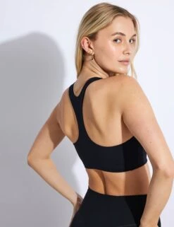 Nike Yoga Dri-FIT Swoosh Sports Bra - Black/Iron Grey -Sportswear Store Nike Yoga Dri FIT Swoosh Sports Bra dm0660 010 Black Iron Grey 0015