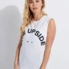 Muscle Tank - White -Sportswear Store The Upside Muscle Tank White USW019003 White 0003