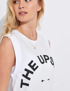 Muscle Tank - White 9 Muscle Tank - White -Sportswear Store The Upside Muscle Tank White USW019003 White 0026