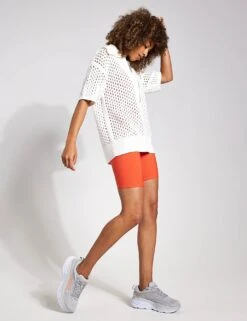 Varley Teagan Boxy Knit Polo - Snow White -Sportswear Store VARLEY TEAGAN BOXY KNIT POLO VAR01328 Snow White 0010