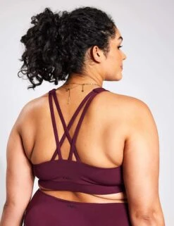 Spark Cross Strap Bra - Fig -Sportswear Store YMO Cross Strap Bra FIG 0040