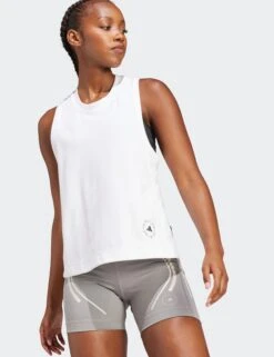 Logo Tank - White 11 Logo Tank - White -Sportswear Store adidas x stella mccartney logo tank white IB6858 7