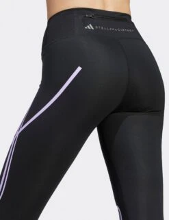 TruePace Running Leggings - Black/Purple Glow -Sportswear Store adidas x stella mccartney truepace running leggings black purple glow IB6807 5
