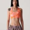 TruePurpose Power Impact Training Bra - Light Flash Red/Unity Orange -Sportswear Store adidas x stella mccartney truepurpose power impact training bra red orange ib6778 1