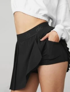 Aces Tennis Skort - Black -Sportswear Store alo yoga aces tennis skirt black W6235R 2