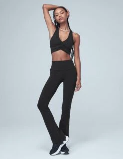 Airbrush High Waisted Bootcut Legging - Black 11 Airbrush High Waisted Bootcut Legging - Black -Sportswear Store alo yoga airbrush high waist bootcut legging black W51118R 5