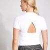 Beyond Yoga Featherweight Peekaboo Cropped Tee - Cloud White -Sportswear Store beyond yoga Featherweight Peekaboo Cropped Tee LWSD7891 cloud white 0014 0bdb0dc9 9584 4bc6 a9f1 8614d1213baa