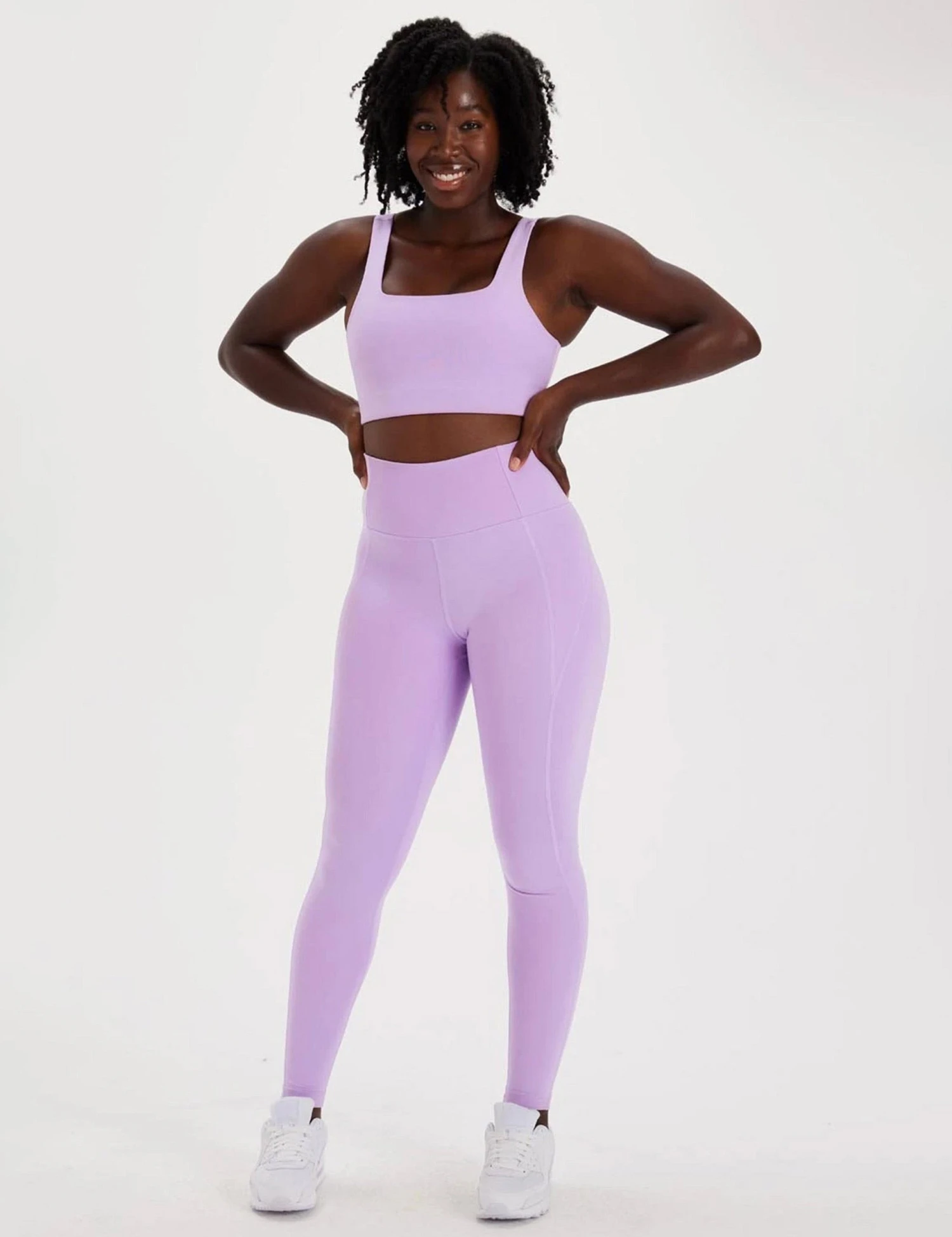Girlfriend Collective Compressive High Waisted 7/8 Legging - Lilac 9 Girlfriend Collective Compressive High Waisted 7/8 Legging - Lilac - Image 7