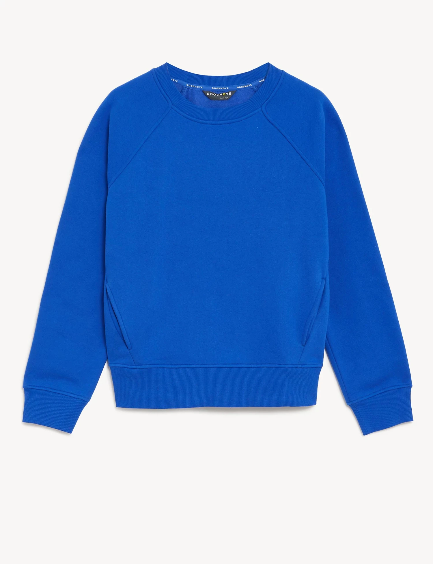 Cotton Rich Crew Neck Sweatshirt - Electric Blue 7 Cotton Rich Crew Neck Sweatshirt - Electric Blue - Image 5