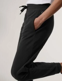 Cotton Rich Cuffed Joggers - Black 14 Cotton Rich Cuffed Joggers - Black -Sportswear Store goodmove cotton rich cuffed joggers black T51 6063 4