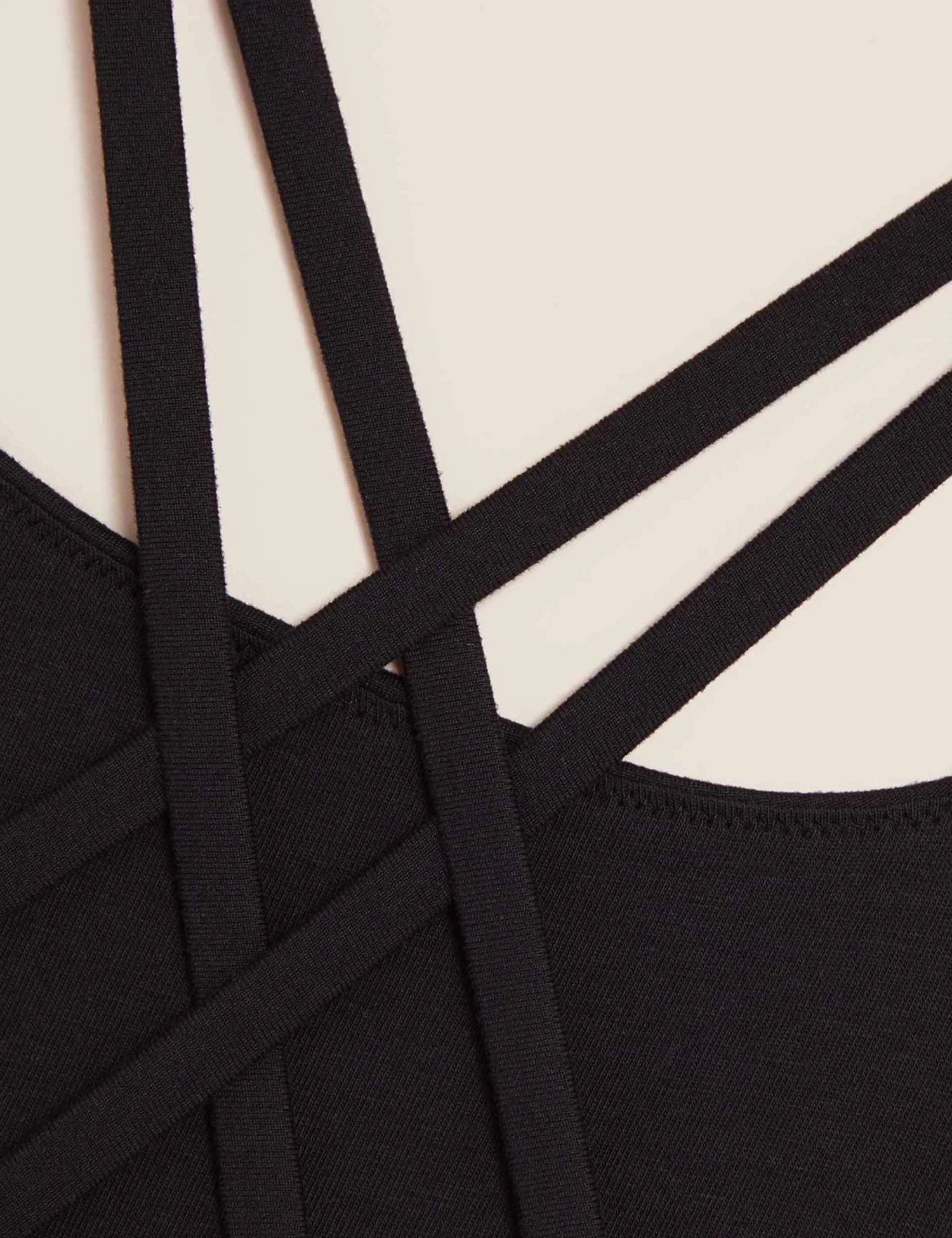 Cross Back Crop Top - Black 6 Cross Back Crop Top - Black - Image 5