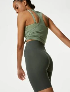 Go Balance High Waisted Yoga Shorts - Dark Olive -Sportswear Store goodmove go balance hw yoga shorts dark olive T51 5728 5 b0ee6b7f 9e7c 45c8 9e77 6a69ac100766