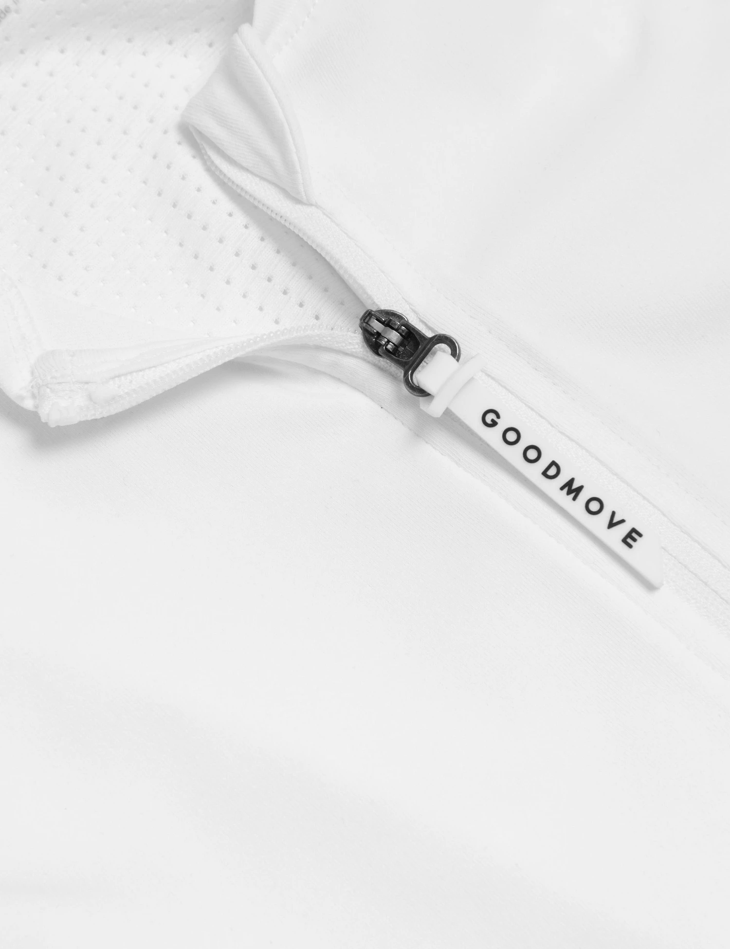 High Neck Half Zip Mesh Back Vest Top - White 8 High Neck Half Zip Mesh Back Vest Top - White - Image 6