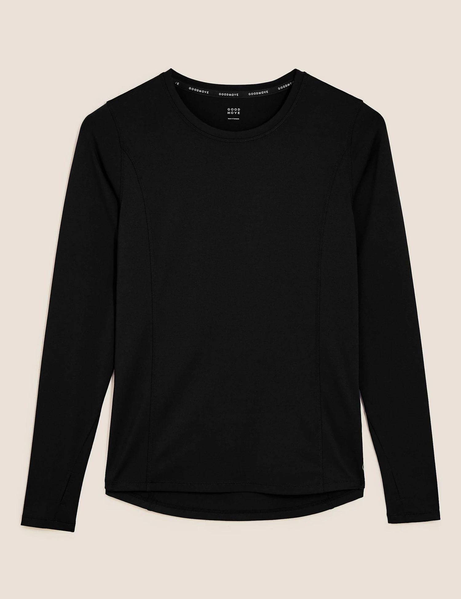 Scoop Neck Long Sleeve Top - Black 9 Scoop Neck Long Sleeve Top - Black - Image 7