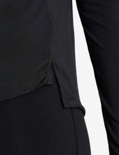 Nike Dri-FIT One Long-Sleeve Top - Black/White -Sportswear Store nike dri fit one long sleeve top black white DD0641 010 5