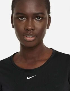 Nike Dri-FIT One Long-Sleeve Top - Black/White -Sportswear Store nike dri fit one long sleeve top black white DD0641 010 6