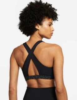 Nike Dri-FIT Swoosh Printed Sports Bra - Dark Smoke Grey/Black/White 13 Nike Dri-FIT Swoosh Printed Sports Bra - Dark Smoke Grey/Black/White -Sportswear Store nike dri fit swoosh printed sports bra dark smoke grey black white DM0633 070 2