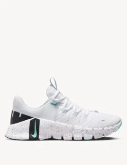 Nike Free Metcon 5 Shoes - White/Black/Emerald Rise