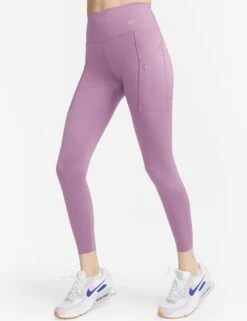 Nike Go Mid-Rise 7/8 Leggings - Violet Dust/Black