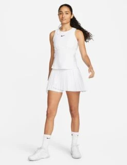 NikeCourt Dri-FIT Advantage Pleated Tennis Skort - White/Black -Sportswear Store nike nikecourt dri fit advantage pleated tennis skirt white black DR6849 100 1 9634acb0 56cd 40cd a98f 7c600df53788