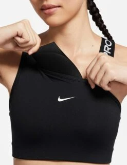 Nike Pro Dri-FIT Swoosh Asymmetrical Sports Bra - Black/Particle Grey/White 13 Nike Pro Dri-FIT Swoosh Asymmetrical Sports Bra - Black/Particle Grey/White -Sportswear Store nike pro dri fit swoosh asymmetrical sports bra black grey white DM0570 010 5