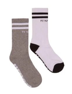 Marathon Crew Sock Twin Pack - White/Grey