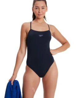 Speedo Eco Endurance+ Thinstrap Swimsuit - Navy -Sportswear Store speedo eco endurance thinstrap swimsuit navy 8 13539D740 6