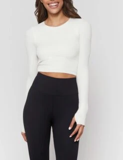 Spiritual Gangster Serene Seamless Twist Back Top - Stone -Sportswear Store spiritual gangster serene seamless twist back top stone FA23619002 1